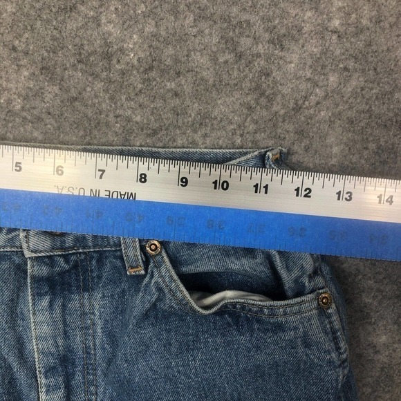 Vintage Lee Jeans Womens 9 Medium Blue High Waist 80s 90s USA Made Mom Denim - Picture 6 of 11